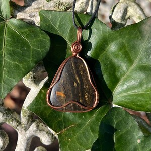 Tiger Iron Wire Wrap Pendants