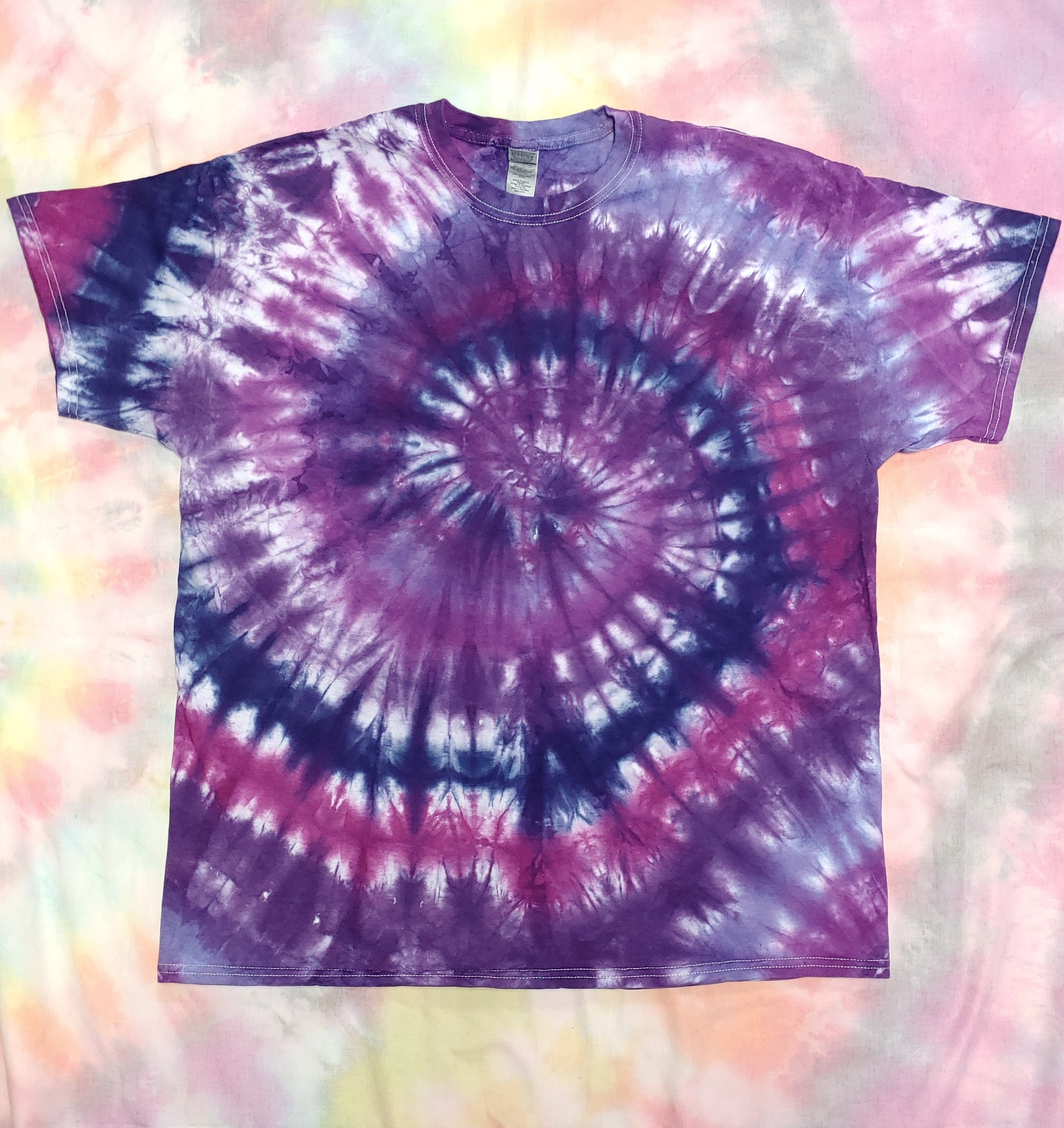 Purple Spiral Tie Dye Shirt Adult XL | Etsy