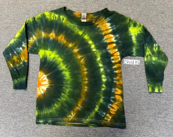 Halloween Burst Long Sleeve Tie Dye Shirt Child XS