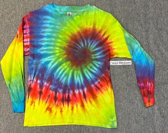 Spiral Long Sleeve Tie Dye Shirt Child Medium