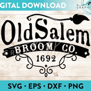 Old Salem Broom Company Instant Digital Download Cut File for Cricut, Silhouette & More - svg - eps - dxf - png