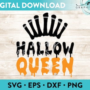 Hallow Queen Skeleton Crown Instant Digital Download Cut File for Cricut, Silhouette & More - svg - eps - dxf - png