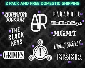 90s 2000s Electronica Alternative Rock Band Sticker Decal (For Car, Laptop, etc) 2 PACK *Free Domestic Shipping*