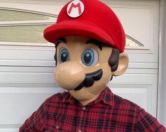 Super (Mario inspired) plumber costume Head for cosplay Halloween