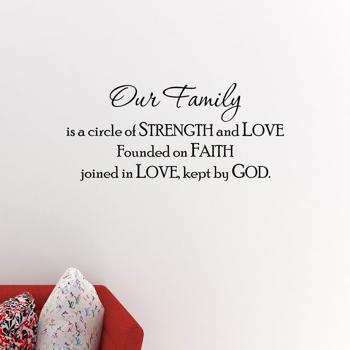 Wall Decal Quote Our Family Is a Circle of Strength and Love | Etsy