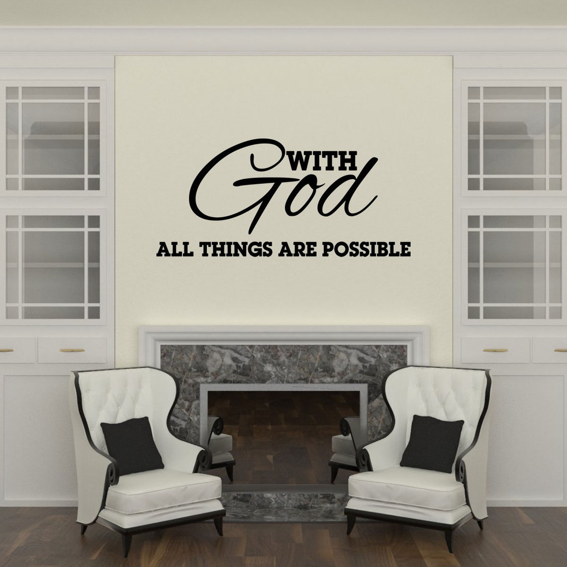 With God Decal Vinyl Wall Decals Vinyl Decals Religious Decal Etsy