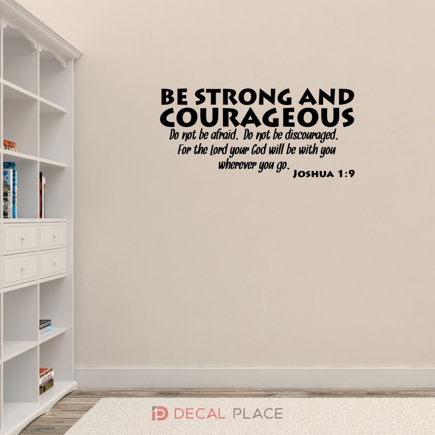 Joshua 19 Scripture Wall Decals Christian Decal Be Strong and Etsy