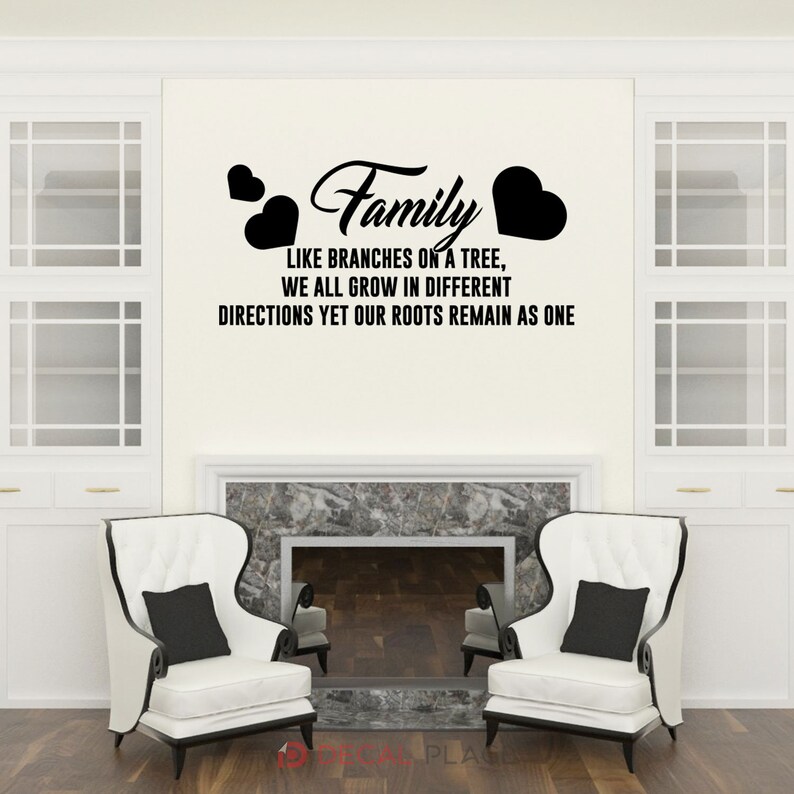 Family Wall Decal Quote Family Like Branches on a Tree Vinyl Etsy