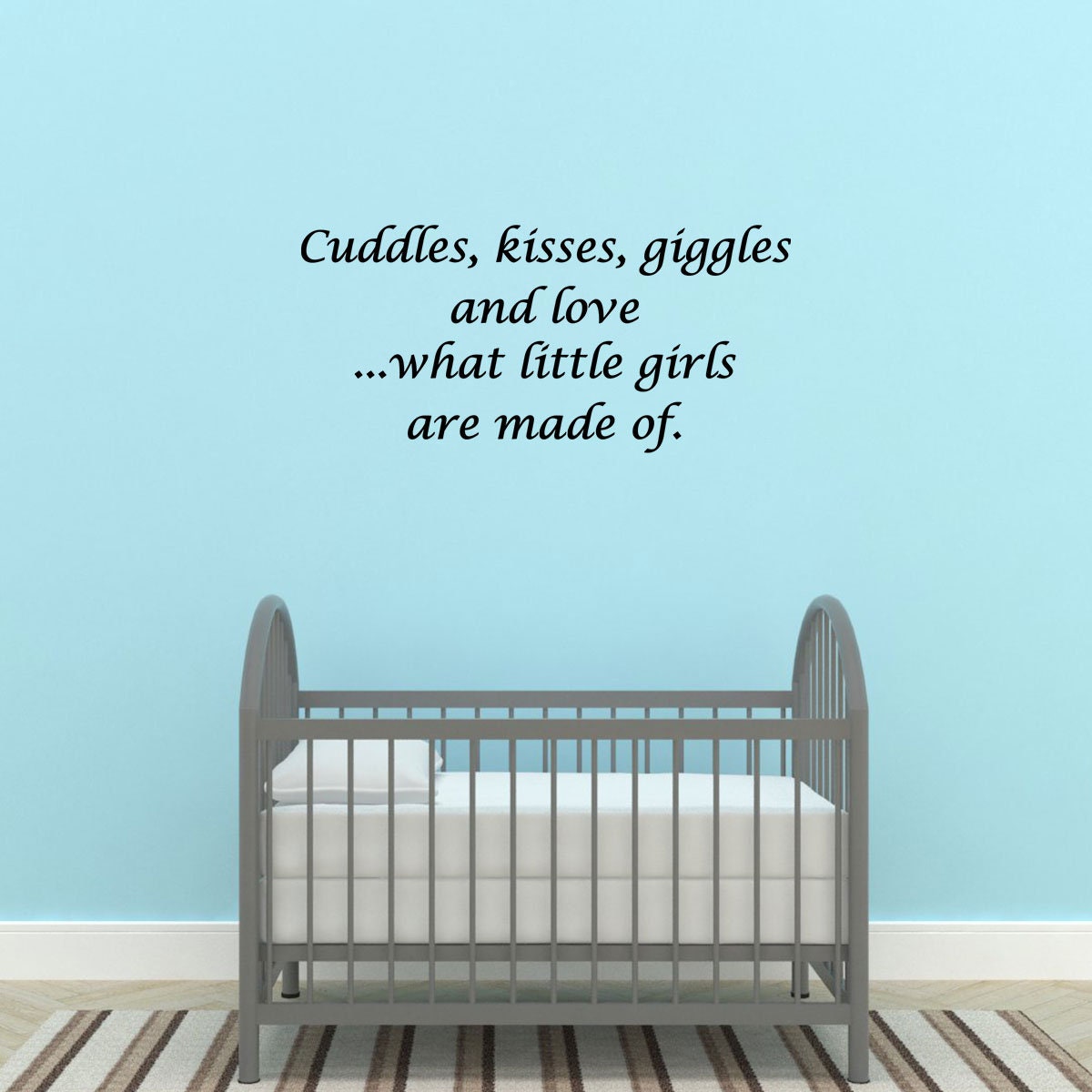 Wall Decal Quote Cuddles Kisses Giggles and Love What Little Etsy