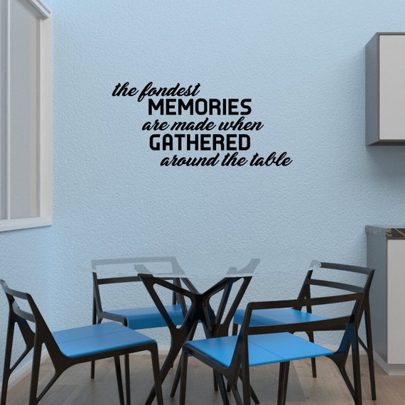FONDEST MEMORIES MADE Kitchen Dining Decor Wall Art Decal Quote Words