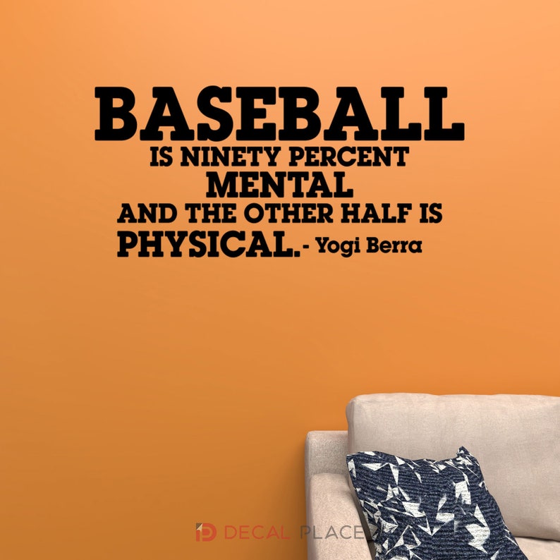 Baseball is Mental Quote Vinyl Wall Lettering Vinyl Wall | Etsy