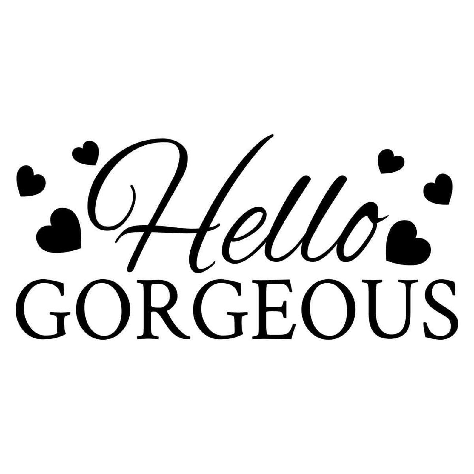 Hello Wall Decal Beautiful Decor Handsome Sticker Etsy