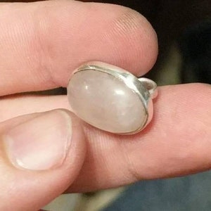 Rose quartz sterling silver pendant