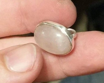 Rose quartz sterling silver pendant