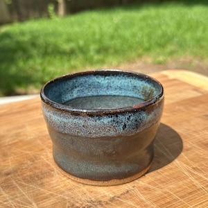 Small Black Ceramic Pottery Bowl