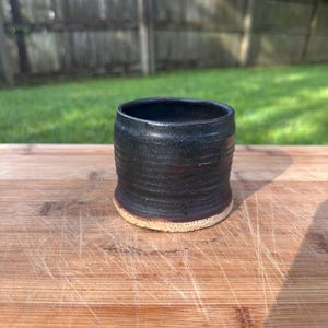 Small Black Ceramic Pottery Bowl