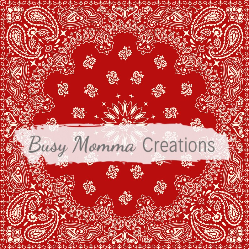 Red Bandana Fabric Digital File SEAMLESS Etsy
