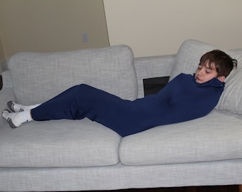 COMPRESSION COCOON- for Children and Adults, open Body Sock for long rides in the car or watching TV