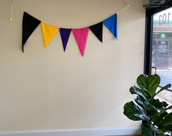 Colorful Bunting Fabric Garland String Nursery Indoor Outdoor Pool Birthday Parties
