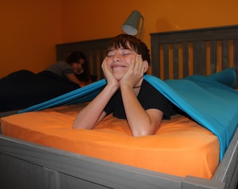 FULL Summer Mesh-Lycra Sensory Compression Bed Sheet for Kids with Autism, ADHD,SPD, Insomnia, Asperger,restless Leg Syndr. weighted Blanket