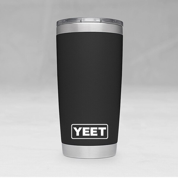 Yeet con calcomanía de vinilo de contorno - pegatina para el parachoques del portátil coche peludo divertido meme yeti vaso growler cerveza ipad cultura