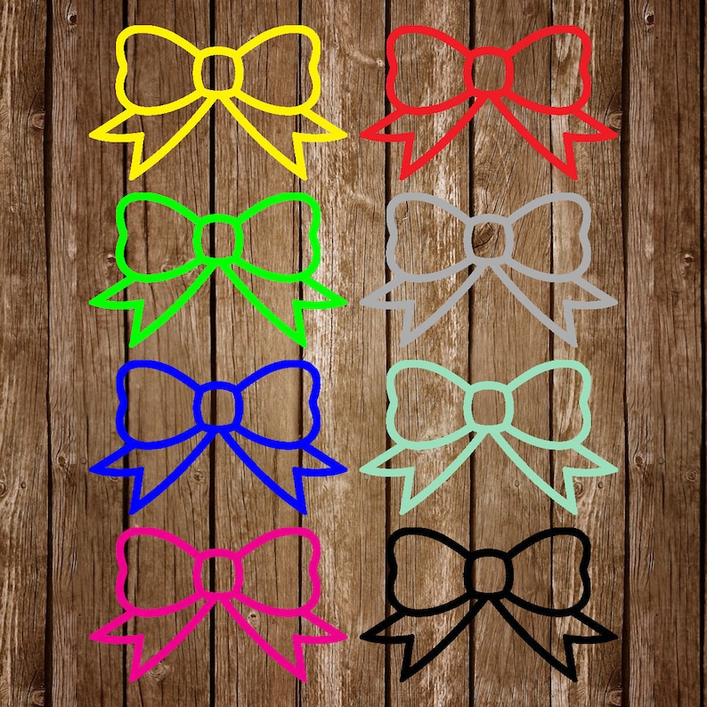 Cute Bow Decal wall decal wine glass decal car decal bow laptop decal tumbler decal