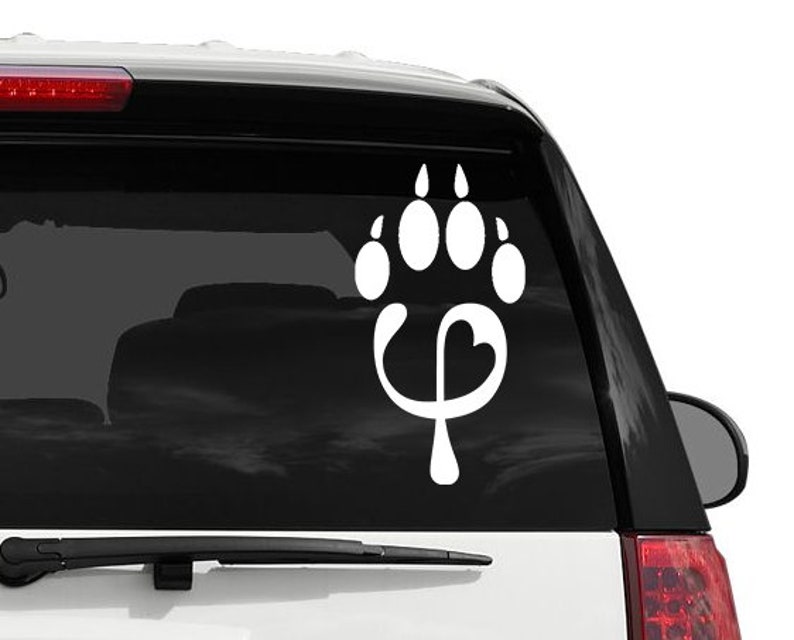 Phipaw vinyl decal with heart - laptop bumper sticker car furry funny meme tumblr gay fursuiter fursuit culture OwO what's this? 