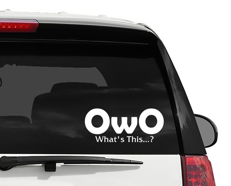 OwO What's This? vinyl decal - laptop bumper sticker car furry funny meme tumblr gay copypasta fursuiter fursuit culture yiff kink mlp brony 