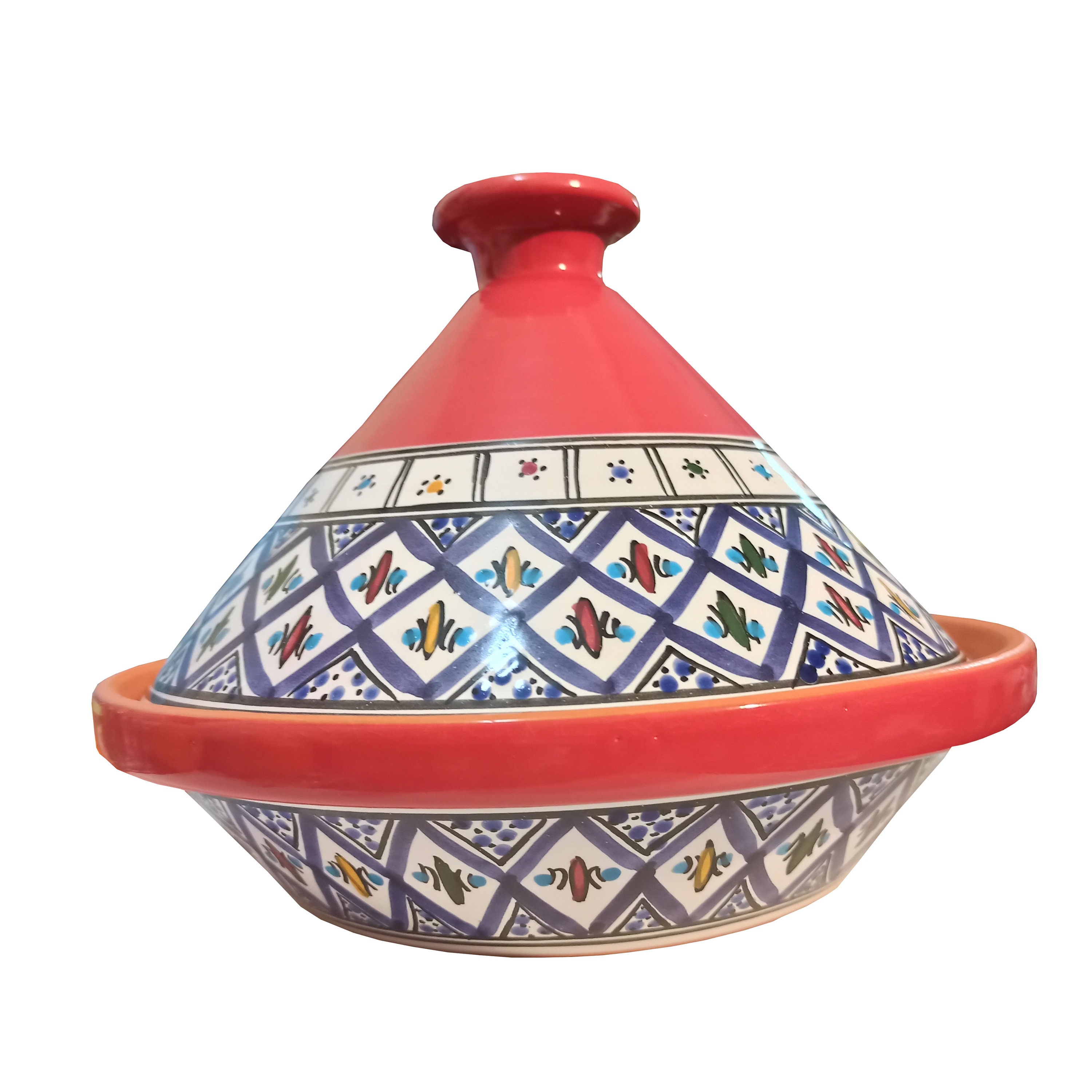 Tagine Hand MadePainted Old Blue Ceramic by Artist Naman made Etsy