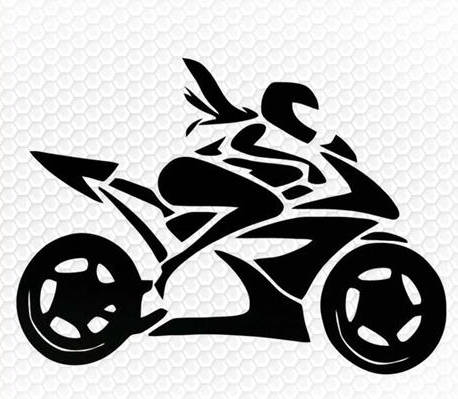 Download Female Motorcycle Rider Decals | Etsy
