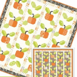 May include: A quilting pattern featuring a pumpkin design with the text "Pumpkin Farm" and "Pick a size & style!"  The pattern is from Fig Tree & Co.