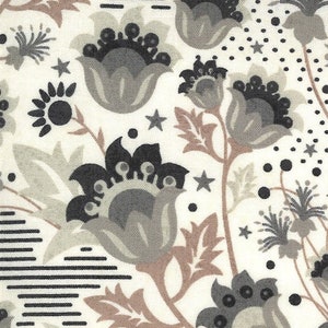 basic grey little black dress fabric Little Black Dress 2 Basic Grey 17x44" Moda - Out of Print - Cotton Fabric