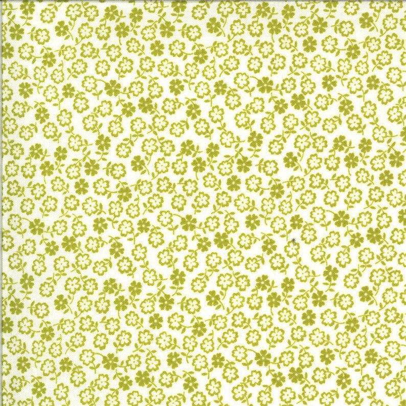 Ditsy 12 yard continuous cuts 40047.21 A Blooming Bunch color Avocado by Maureen McCormick