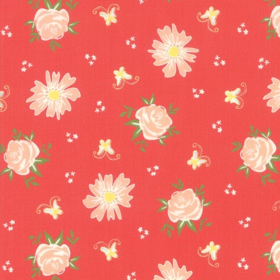 Harper's Garden, Modern Floral Rose, 37570.15, Color Geranium Red