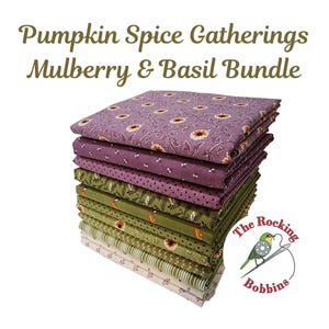 Pumpkin Spice Gatherings, Mulberry and Basil Bundle of 11 prints from Primitive Gatherings by Moda Fabrics, (1/2 yards and FQ Available)