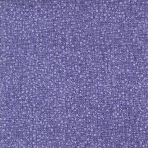 May include: A purple fabric with a white polka dot pattern. The fabric has a subtle grid pattern.
