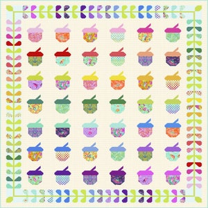 Nutty Quilt Kit - Featuring Tiny Beasts with True Colours Tiny Dots & Stripes and Solids by Tula Pink Nutty Quilt Kit - Featuring Tiny Beasts with True Colours Tiny Dots & Stripes and Solids by Tula Pink