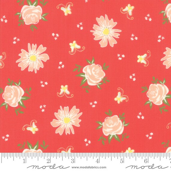Harper's Garden, Modern Floral Rose, 37570.15, Color Geranium Red
