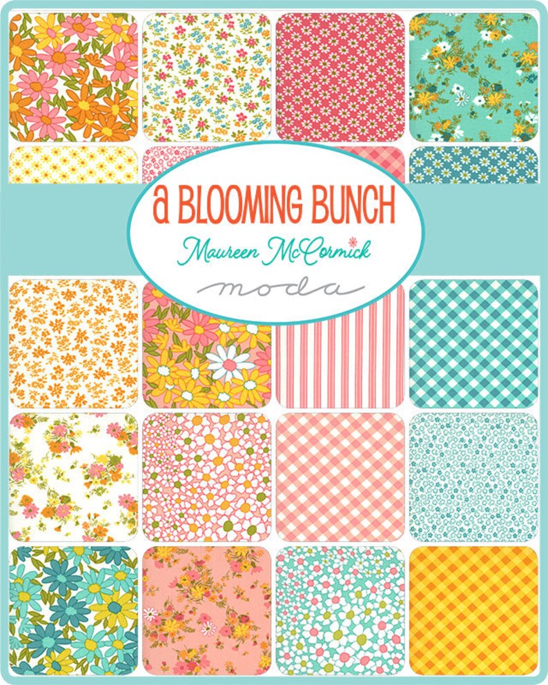Ditsy 12 yard continuous cuts 40047.21 A Blooming Bunch color Avocado by Maureen McCormick
