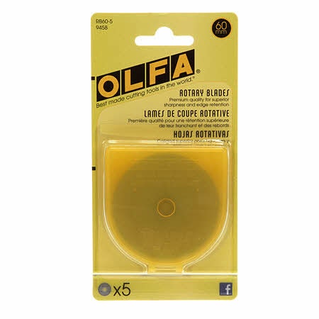 OLFA, 45 Mm, Circular Rotary Replacement Blades pack of 5 Blades 