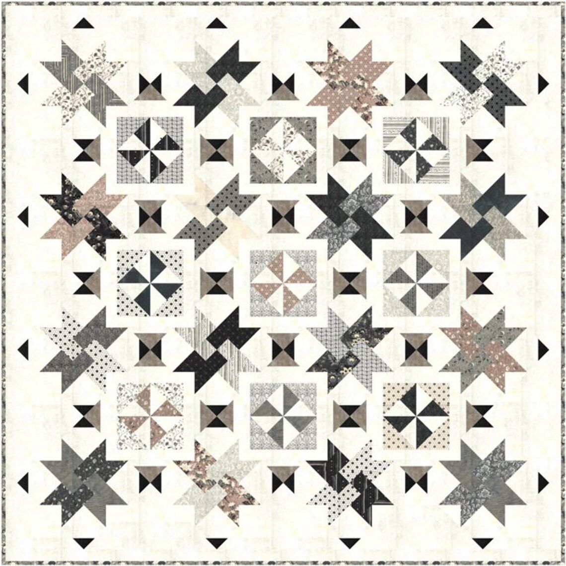 Star Bloom quilting pattern by Richy Lainson for BASICGREY Etsy