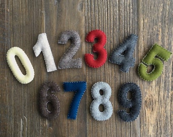 Wool Felt Numbers - Etsy