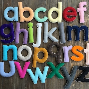 Juego de alfabeto de fieltro, letras de fieltro rellenas, juguetes educativos, herramientas de aprendizaje, herramientas de lectura y escritura, juguetes para niños, letras de fieltro de lana