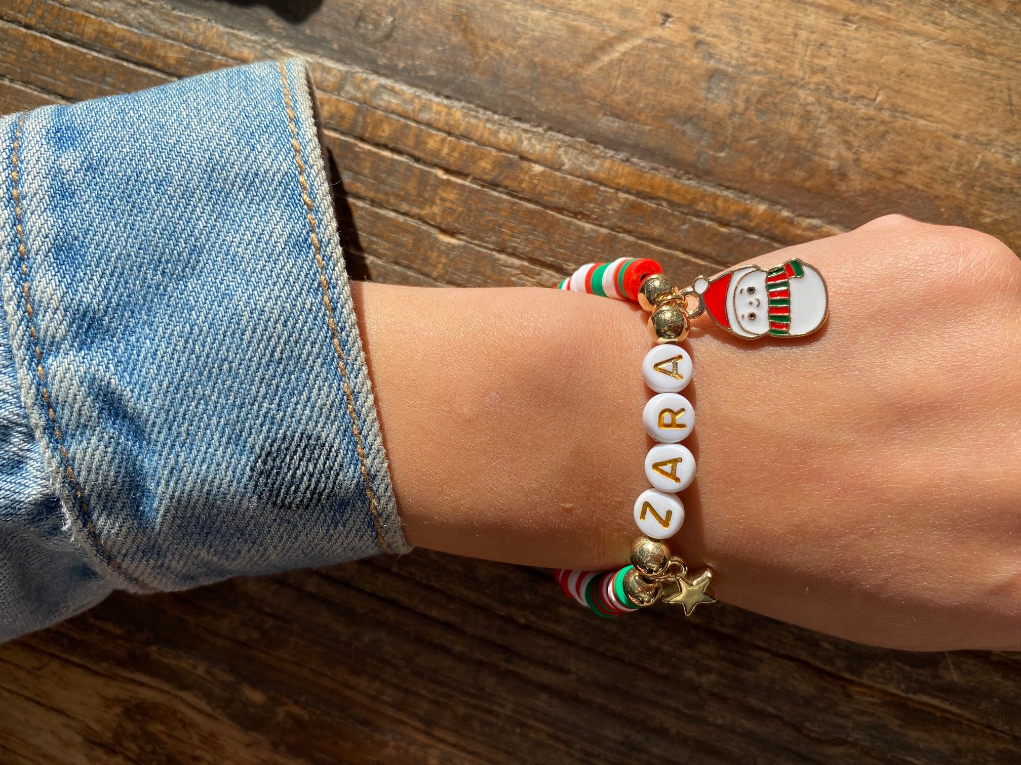 Personalised Christmas Bracelet, Stocking Filler, Friendship Bracelet, Charm Bracelet, Xmas Gift, BFF Gifts, Personalised Jewellery