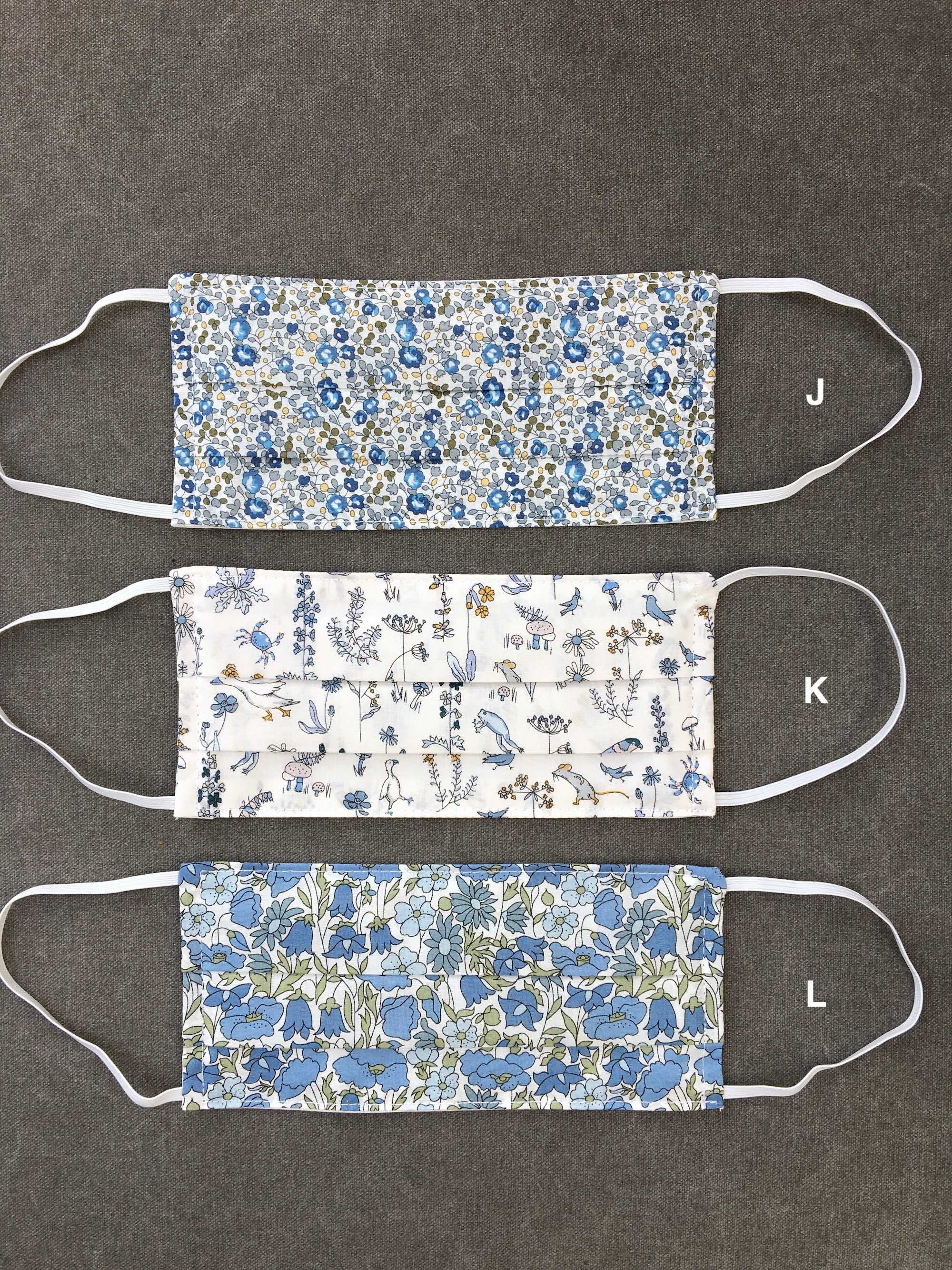 Liberty Pleated Face Mask 100 Cotton Floral Face Mask One Etsy