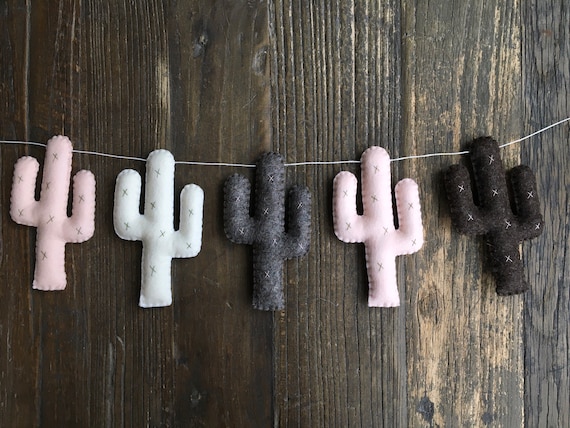 Filz-Girlande mit Saguaro-Kaktus - Etsy sterreich