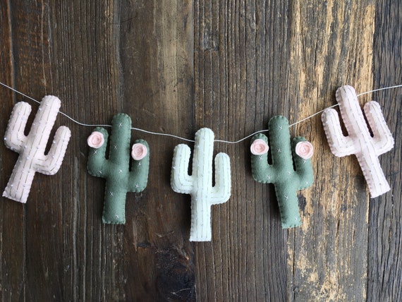 Filz Saguaro Kaktus Girlande, Wsten Kinderzimmer Dekoration - Etsy.de
