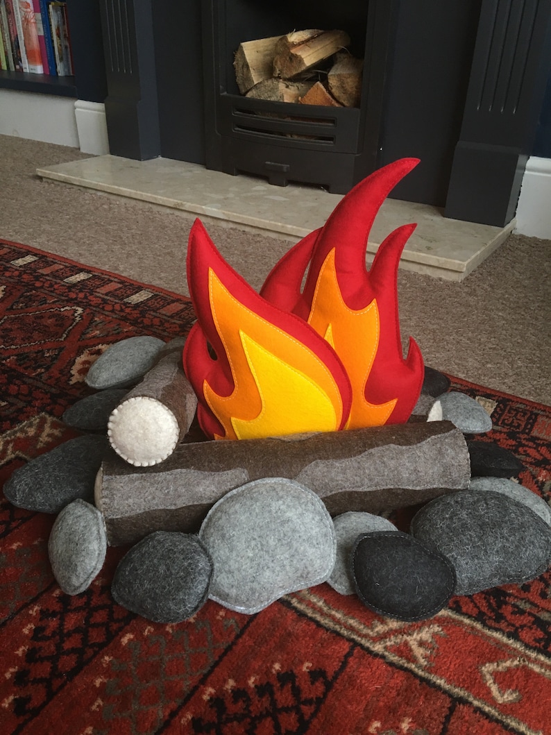 Felt Campfire Set Pretend Play Felt Playset Adventure Etsy