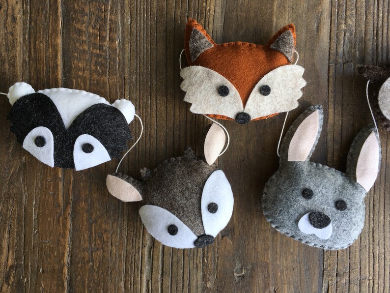 Wool Felt Woodland Animal Garland, Nursery Decor - Etsy