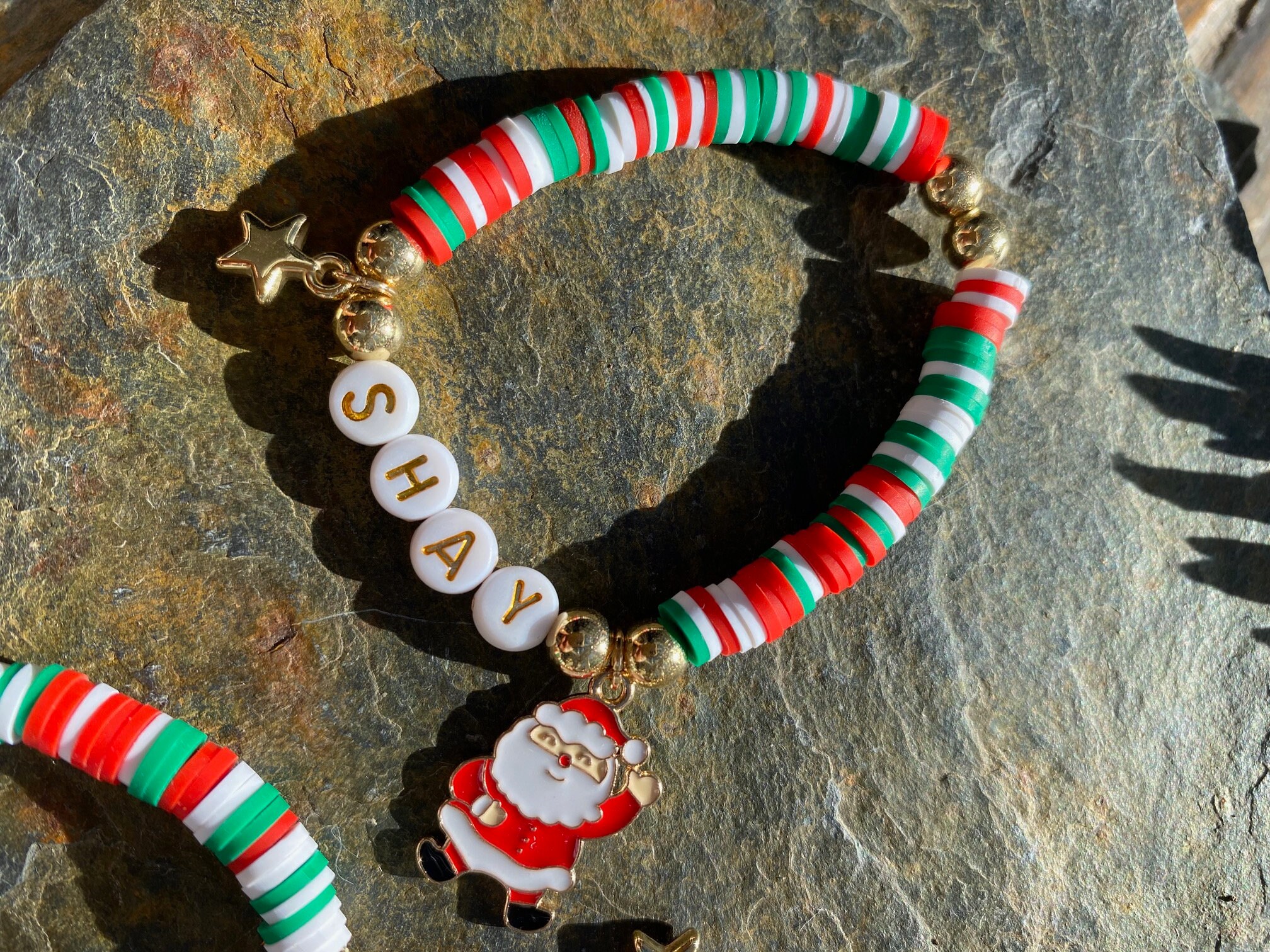 Personalised Christmas Bracelet, Stocking Filler, Friendship Bracelet, Charm Bracelet, Xmas Gift, BFF Gifts, Personalised Jewellery